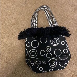 Black and white mini purse